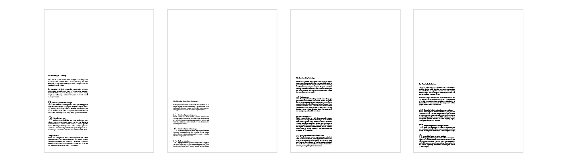 Back covers of tabloids